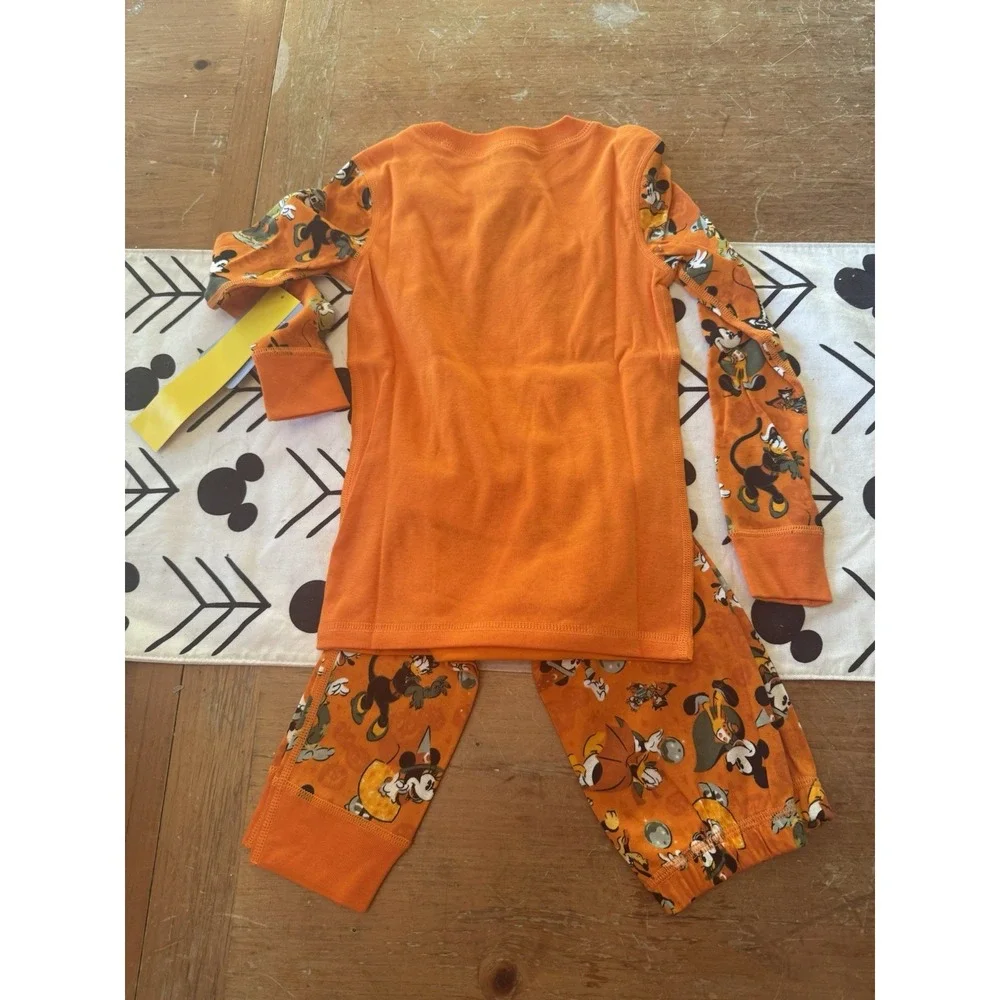 Disney Mickey Mouse Friends Halloween Kids Pajama Set Long Sleeve Sz 7 Pant NWT